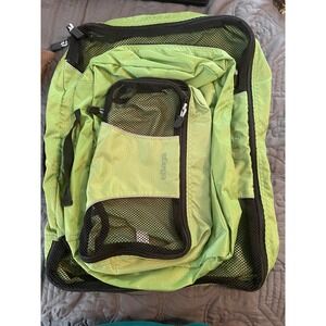 eBags 3pc Packing Cubes Set Lime Green Honeycomb Ripstop Nylon Travel Organizers
